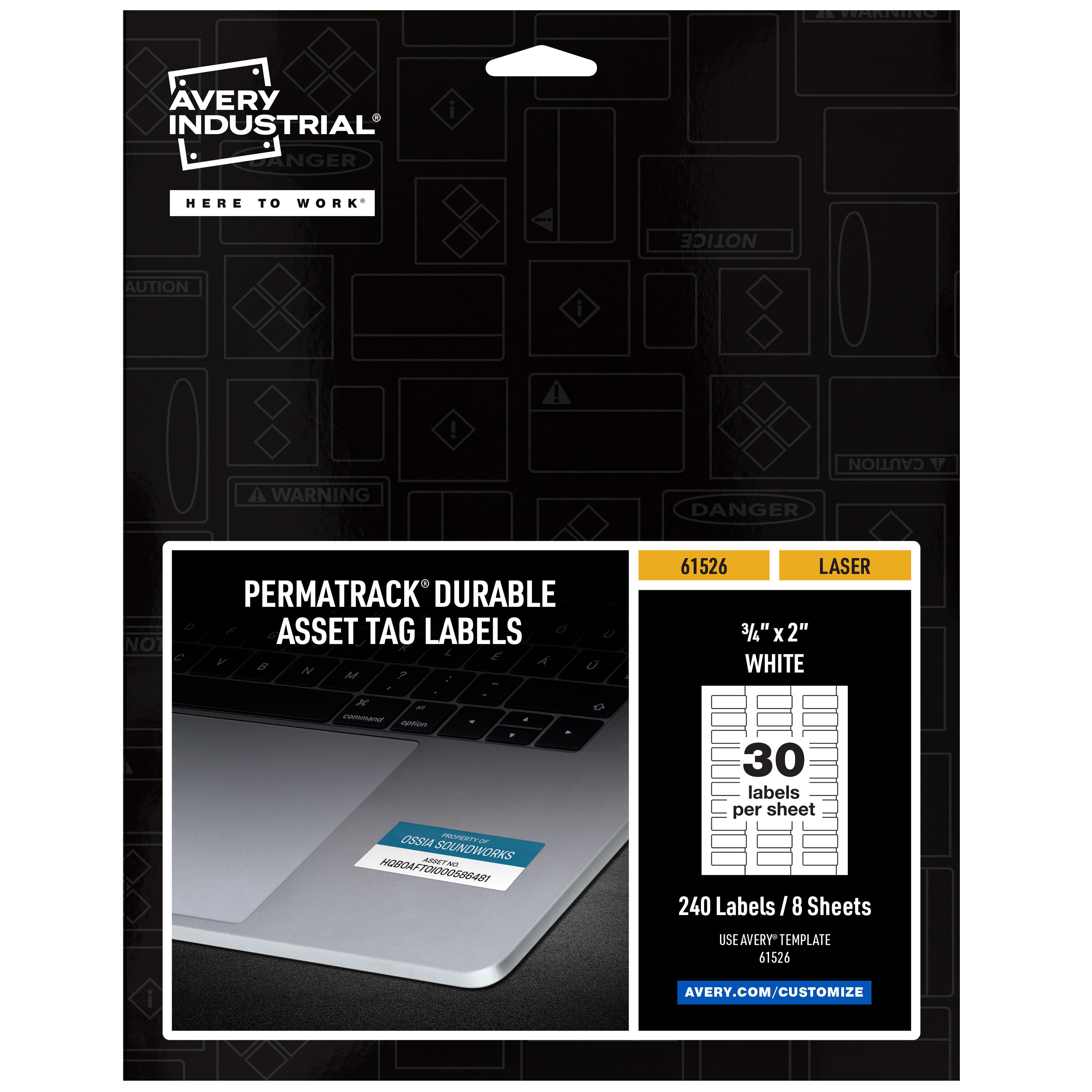 タッキーページ Avery® PermaTrack® White Asset Tag Labels 61526 | Avery | Avery